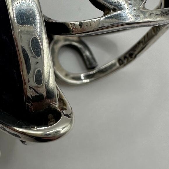 Artisan Dragonfly Ring Purple Stone 925 Marked Silver Unique Bohemian Size 6 1/4 - Picture 14 of 15